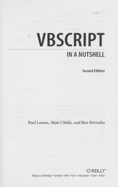 VBScript in a nutshell