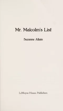Mr. Malcolm's list