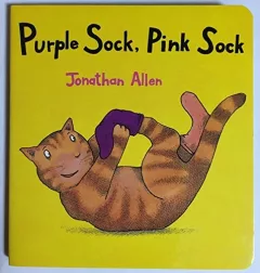 Purple sock, pink sock