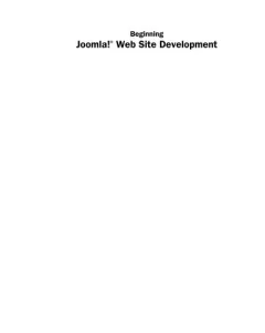Beginning Joomla web site development