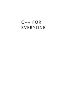 C++ for everyone