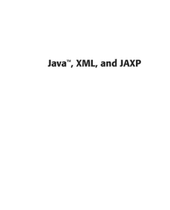 Java, XML, and JAXP