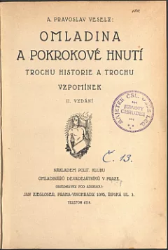 Omladina a pokrokové hnutí : trochu historie a trochu vzpomínek
