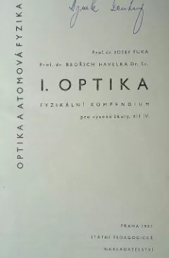 Optika a atomová fyzika - 1. díl optika