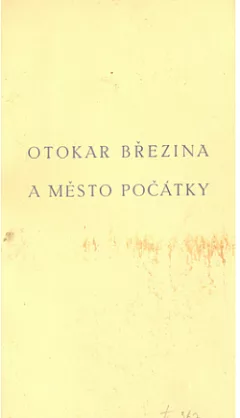 Otakar Březina a město Počátky
