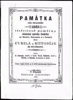 Památka roku slavnostního 1863, tisícileté památky obrácení národu českého na Moravě, Slovensku a v Čechách skrze Cyrila a Metoděje na křesťanství