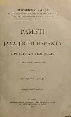 Paměti Jana Jiřího Haranta z Polžic a z Bezdružic