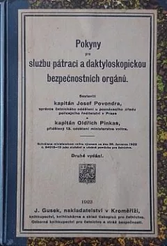 Pokyny pro službu pátrací a daktyloskopickou bezpečnostních orgánů