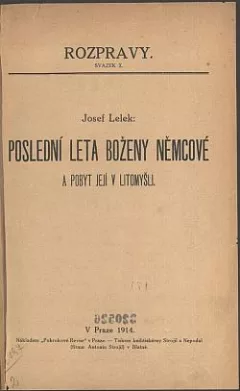 Poslední léta Boženy Němcové a pobyt její v Litomyšli