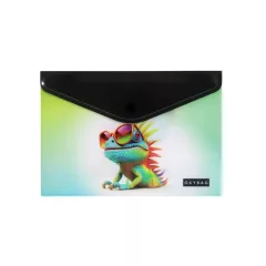 Psaníčko s drukem A5 s tiskem crazy animals chameleon