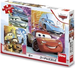 Puzzle Cars - Kamarádi 3x55 dílků