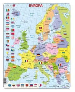 Puzzle - Evropa politická mapa 48 dílků