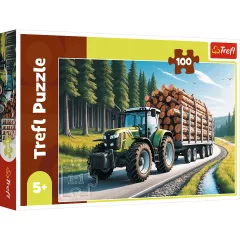 Puzzle Lesní traktor 100 dílků