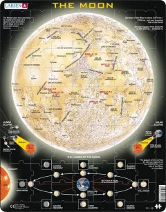 Puzzle MAXI - Měsíc - mapa/70 dílků
