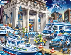 Puzzle MAXI - Policie - loupež v bance/43 dílků
