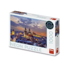 Puzzle Pohled na Hradčany 1000  dílků Neon