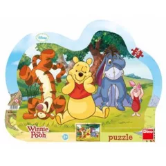 Puzzle Schovávaná s medvídkem Pú 25 dílků