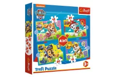 Puzzle Tlapková patrola: Běžící štěňata 4v1 (12,15,20,24 dílků)