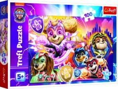 Puzzle Tlapková patrola: Mocní psí hrdinové 100 dílků