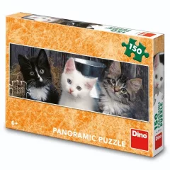 Puzzle Tři koťátka Panoramic 150 dílků