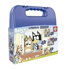 Puzzle v kufříku Bluey 4v1 (12,16,20,25 dílků)