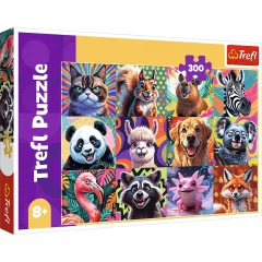 Puzzle Veselé zvířecí portréty 300 dílků