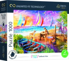 Puzzle Výhled na plachetnice 1000 dílků