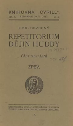 Repetitorium dějin hudby II. Zpěv