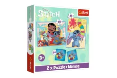 Sada 3v1 Lilo & Stitch: Šťastný den (2x puzzle + pexeso)
