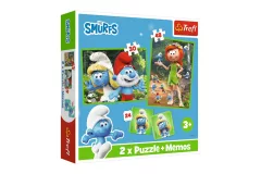 Sada 3v1 Šmoulové (2x puzzle + pexeso)