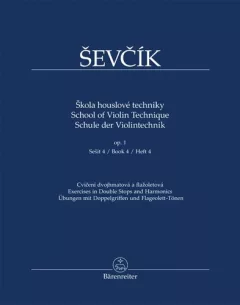 Škola houslové techniky op. 1, sešit 4, Cvičení dvojhmatová a flažoletová