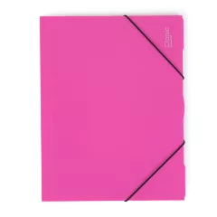 Sloha PP s gumou A4 neprůhledná magenta