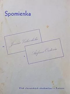 Spomienka na Jonáša Záborského a Štefana Onderču