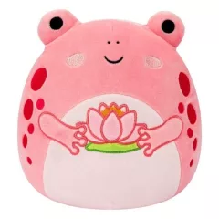 Squishmallows Růžová žába s leknínem Lonina