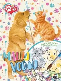 Štěňátka a koťátka - Maluj vodou A4