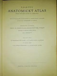 Toldtův Anatomický atlas pro studující a lékaře. Druhý díl