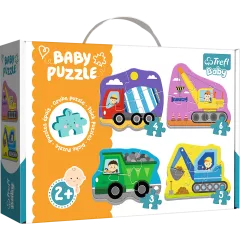 Trefl Puzzle Baby Vozidla na stavbě 4v1 (3,4,5,6 dílků)