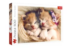 Trefl Puzzle Spící koťata / 500 dílků