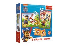 Trefl Puzzle Tlapková patrola v akci / 30+48 dílků+pexeso