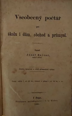 Všeobecný počtář pro školu i dům, obchod a průmysl