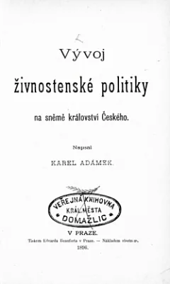 Vývoj živnostenské politiky na sněmě království Českého