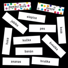 Význam slov - kartičky se slovy určené k třídění slov dle významu
