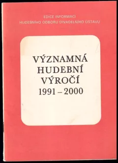 Významná hudební výročí 1991-2000