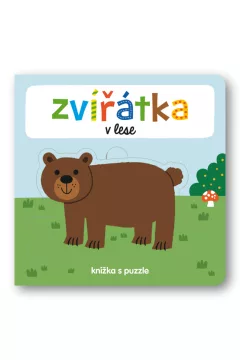Zvířátka v lese - knížka s puzzle