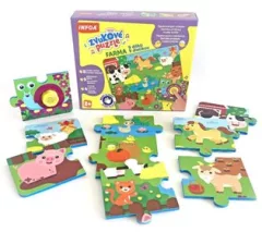 Zvukové puzzle - Farma - 9 dílků / 9 dielikov (CZ/SK vydanie)